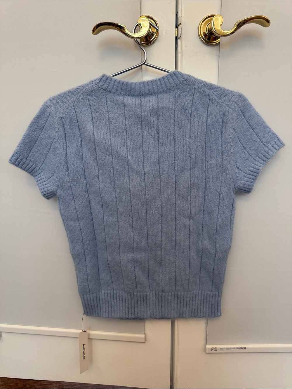Reformation Darcy cashmere tee - light blue (brushed ice water) - Picture 4 of 9